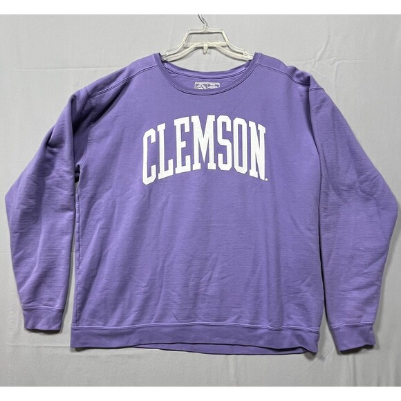 CLEMSON Tigers Purple Sweatshirt The Tigers Sports Shop Womens XL - Picture 1 of 6